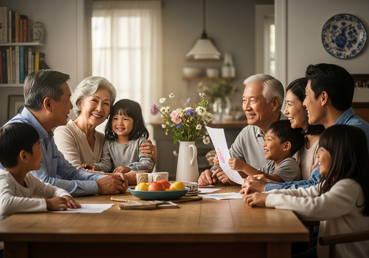 Family gathered together