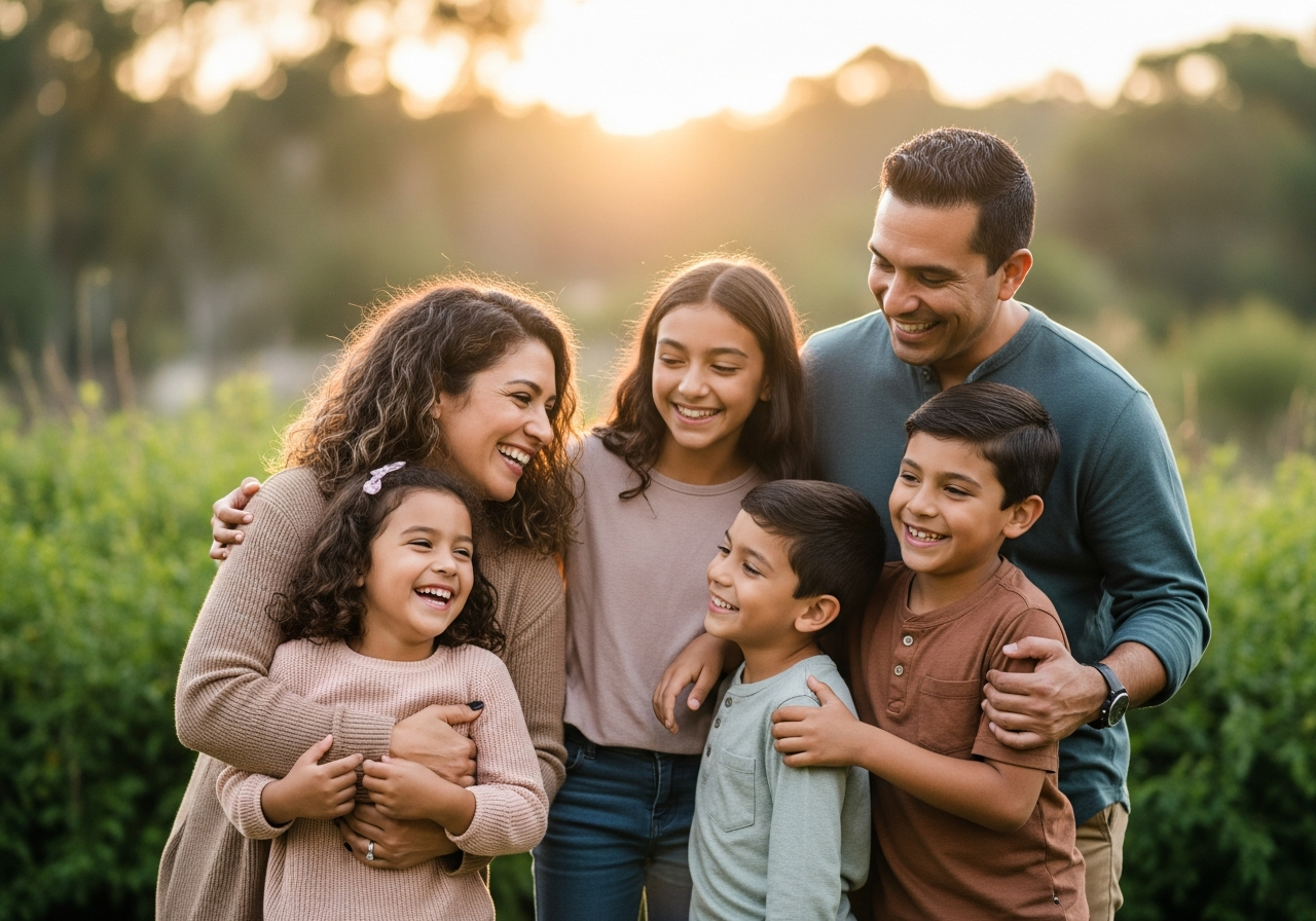 Family enjoying time together